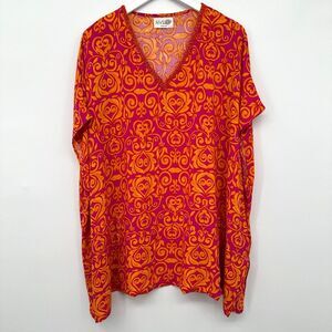 Nvelop‎ Sun Block Cover Up Top One Size 50+ UV Protection Boxy Beaded Beach Swim